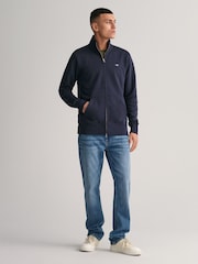 GANT Blue Shield Full Zip Sweatshirt - Image 3 of 4
