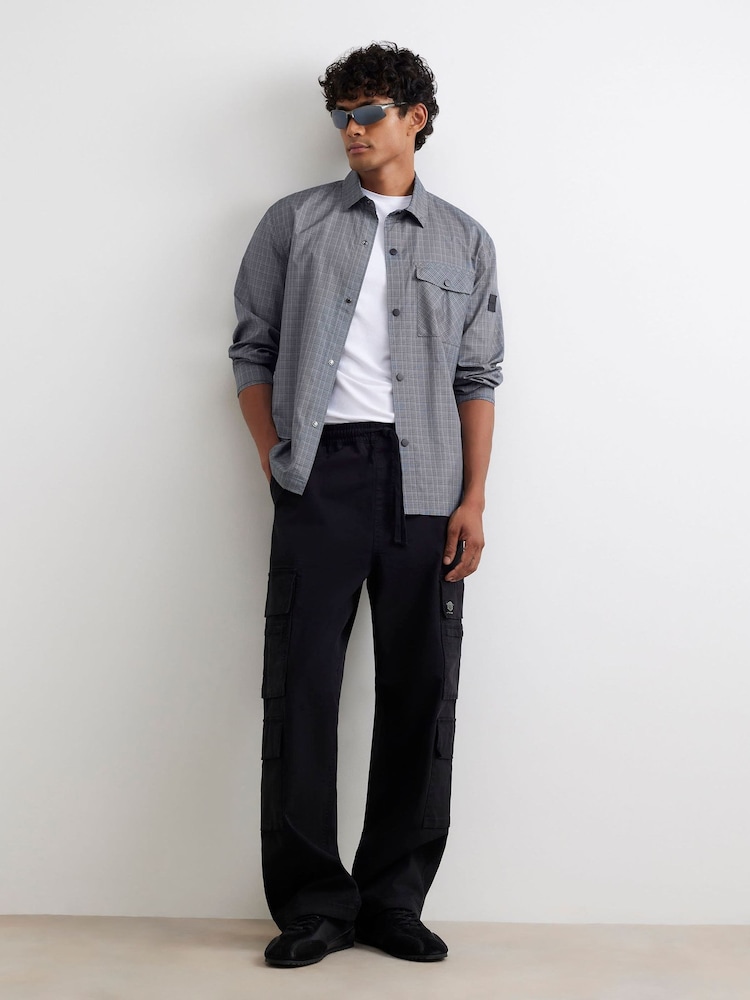 River Island Regular Fit Nylon Check Utility Shirt - Bilde 2 av 4
