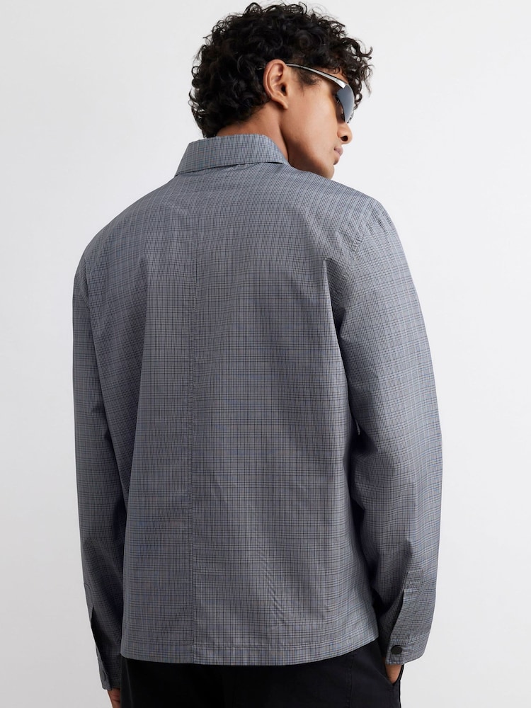 River Island Regular Fit Nylon Check Utility Shirt - Bilde 4 av 4