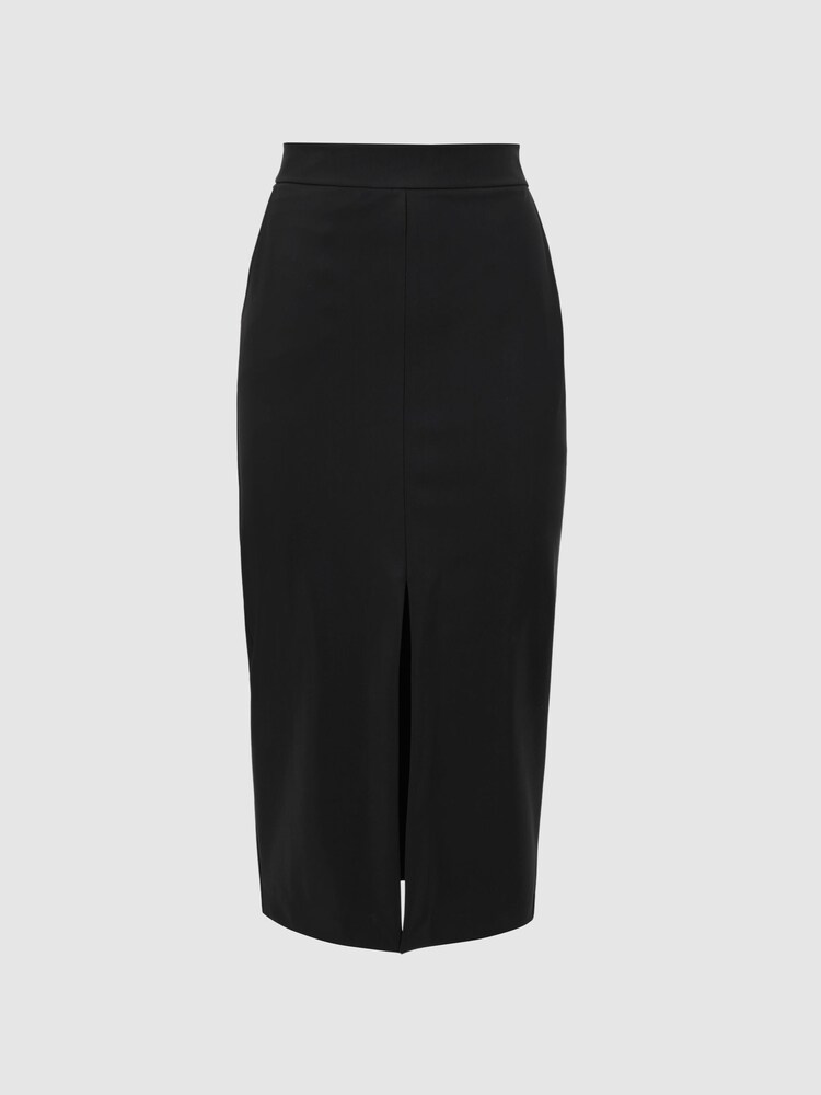 Reiss Black Sian High Rise Midi Pencil Skirt - Image 2 of 4
