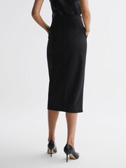 Reiss Black Sian High Rise Midi Pencil Skirt - Image 4 of 4