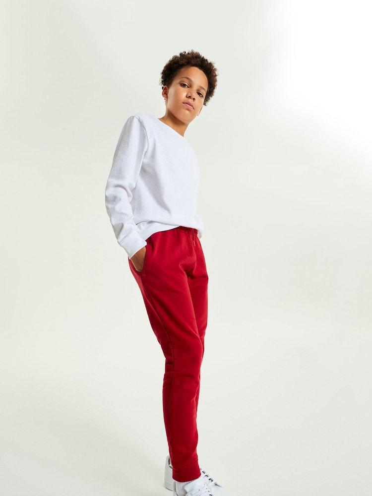 Red Slim Fit Basic Joggers (3-16yrs) - Image 3 of 5