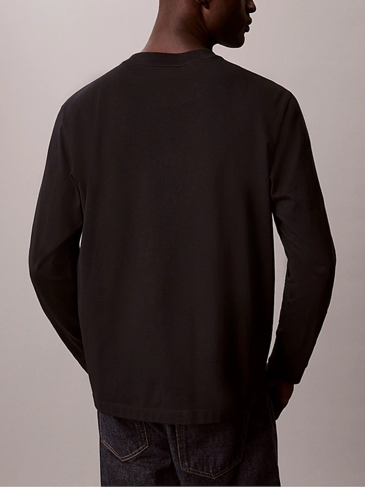 Calvin Klein Black Relaxed Monogram T-Shirt - Image 2 of 5