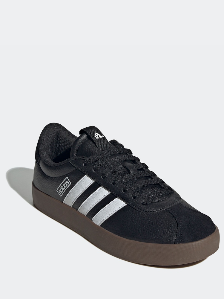 adidas Black/White VL Court 3.0 Trainers - Image 7 of 12