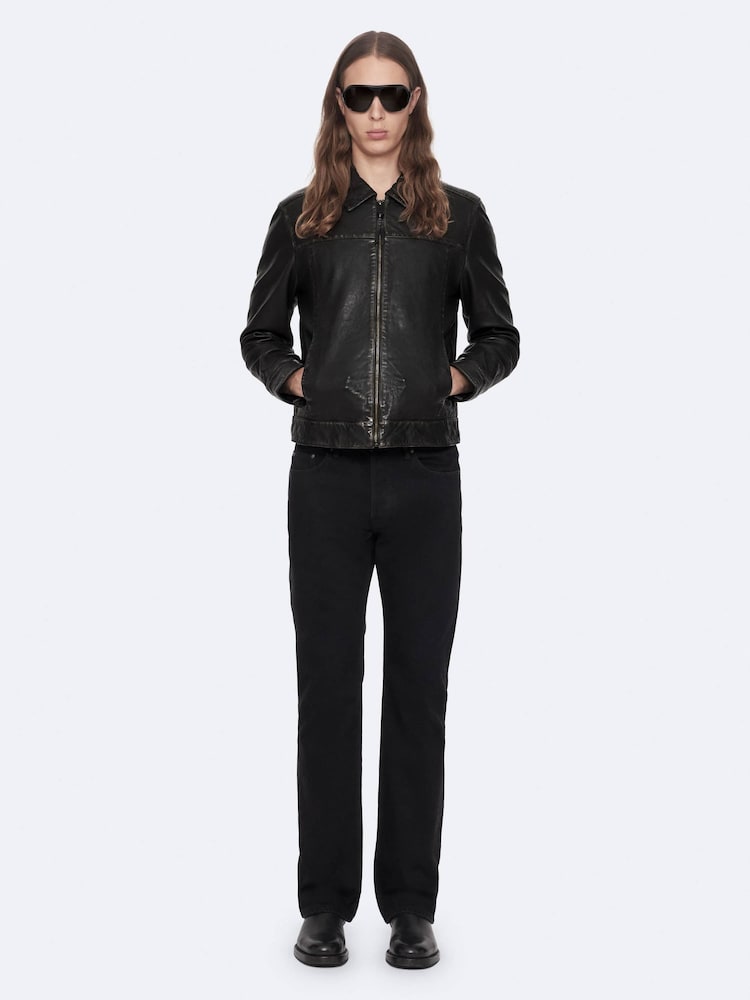 AllSaints Black Oakland Jacket - Image 2 of 8 AllSaints Black Oakland Jacket - Image 2 of 8