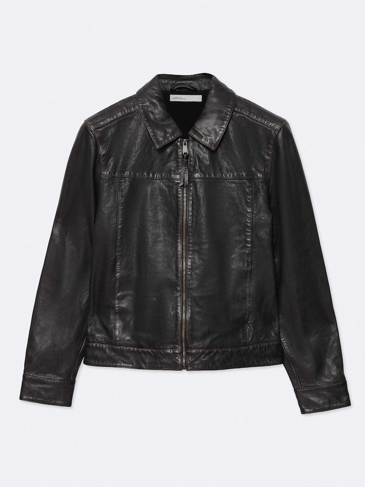 AllSaints Black Oakland Jacket - Image 8 of 8 AllSaints Black Oakland Jacket - Image 8 of 8