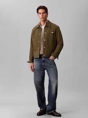Calvin Klein Brown Cotton Waffle Half Zip Jumper - Image 4 of 6
