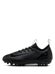 Nike Black/Green Kids Zoom Mercurial Vapor 16 Academy Artificial Ground Football Boots - Image 2 of 12