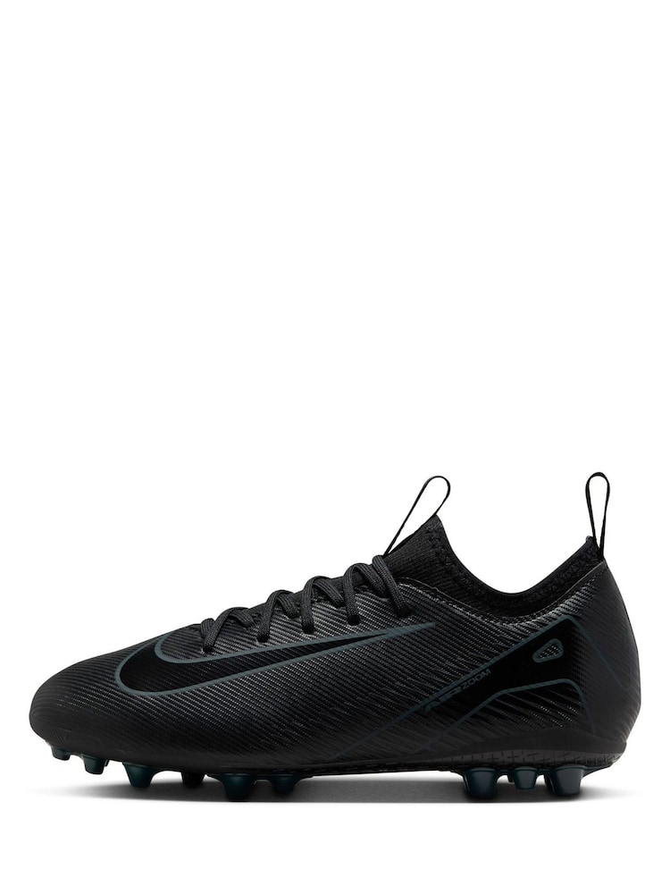 Nike Black/Green Kids Zoom Mercurial Vapor 16 Academy Artificial Ground Football Boots - Image 2 of 12