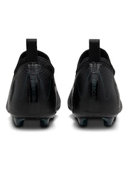 Nike Black/Green Kids Zoom Mercurial Vapor 16 Academy Artificial Ground Football Boots - Image 7 of 12