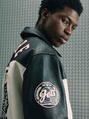 River Island Black Club House Varsity Jacket - Image 2 of 4