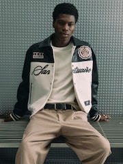 River Island Black Club House Varsity Jacket - Image 3 of 4
