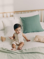 Cream Abstract Print Woven Baby 100% Cotton Jumpsuit (0mths-2yrs) - Image 2 of 9