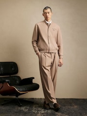River Island Natural Smart Twill Bomber Jacket - Image 2 of 4