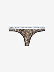 Victoria's Secret Pink/Leopard/Purple Thong Logo 4 Pack Knickers - Image 3 of 7