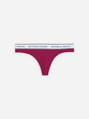 Victoria's Secret Pink/Leopard/Purple Thong Logo 4 Pack Knickers - Image 4 of 7