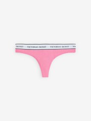 Victoria's Secret Pink/Leopard/Purple Thong Logo 4 Pack Knickers - Image 5 of 7
