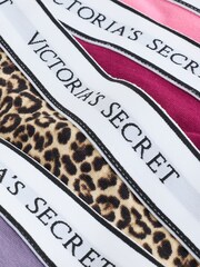 Victoria's Secret Pink/Leopard/Purple Thong Logo 4 Pack Knickers - Image 6 of 7