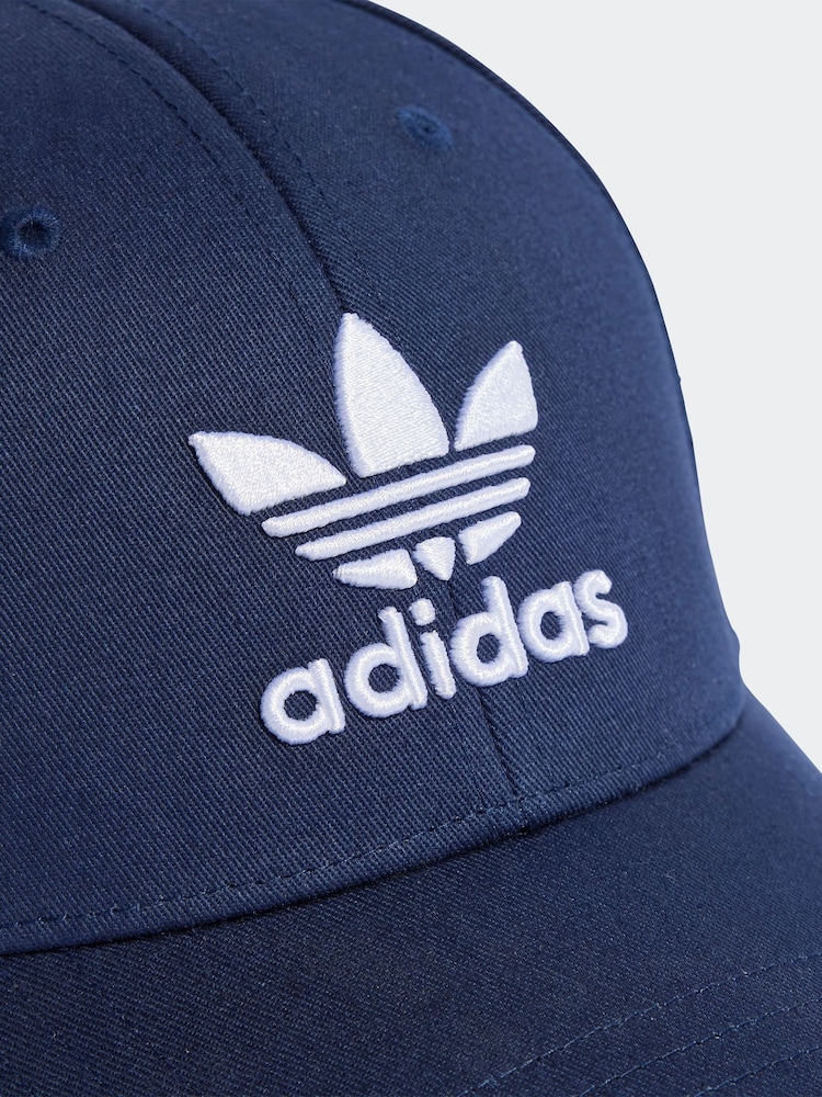 adidas Originals Navy Trefoil 100% Cotton Baseball Cap - Image 3 of 4