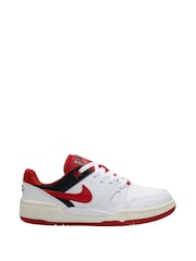 Nike Red/White Youth Full Force Low-Top Trainers - Image 1 of 11