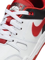 Nike Red/White Youth Full Force Low-Top Trainers - Image 10 of 11