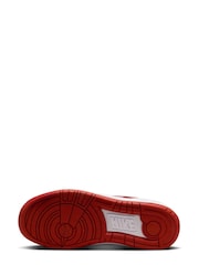 Nike Red/White Youth Full Force Low-Top Trainers - Image 6 of 11