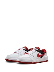 Nike Red/White Youth Full Force Low-Top Trainers - Image 7 of 11