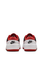 Nike Red/White Youth Full Force Low-Top Trainers - Image 8 of 11