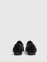 River Island Black Embellished Slip On Loafers - Image 3 of 5