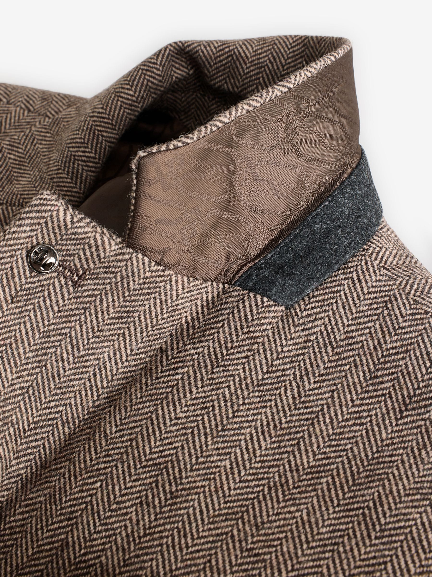 Buy Taupe Slim Fit Wool Rich Herringbone Blazer from Next USA