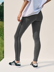 adidas Grey Sportswear 3 Stripes Leggings - Image 4 of 6