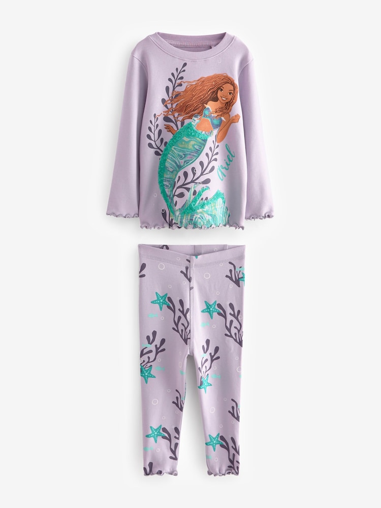 Purple Little Mermaid 100% Cotton License Pyjamas (9mths-8yrs) - Image 1 of 4