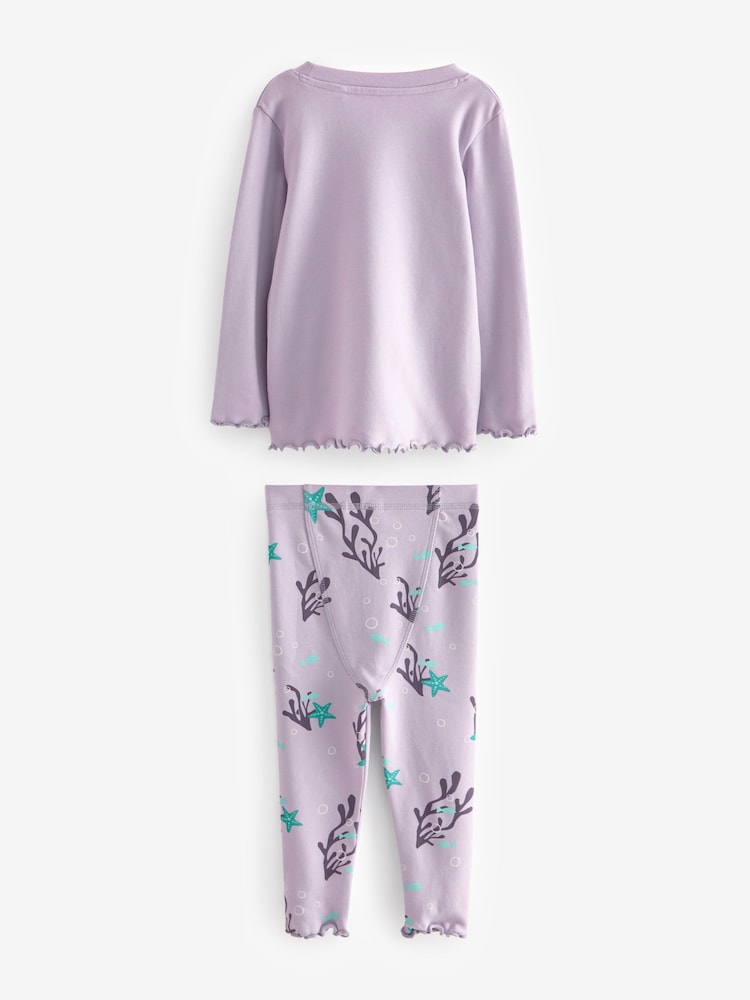 Purple Little Mermaid 100% Cotton License Pyjamas (9mths-8yrs) - Image 2 of 4