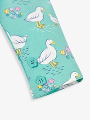 JoJo Maman Bébé Duck Egg 2-Pack Duck Print & Pink Leggings - Image 4 of 7