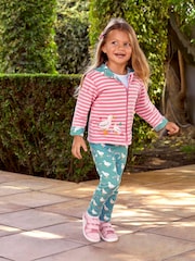 JoJo Maman Bébé Duck Egg 2-Pack Duck Print & Pink Leggings - Image 6 of 7