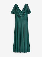 Scarlett & Jo Green Curve Angel Sleeve Maxi Dress - Image 5 of 5