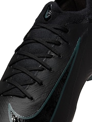 Nike Black/Green Adults Zoom Mercurial Vapor 16 Pro Firm Ground Football Boots - Image 10 of 11
