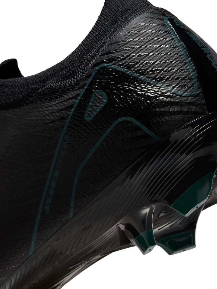 Nike Black/Green Adults Zoom Mercurial Vapor 16 Pro Firm Ground Football Boots - Image 11 of 11