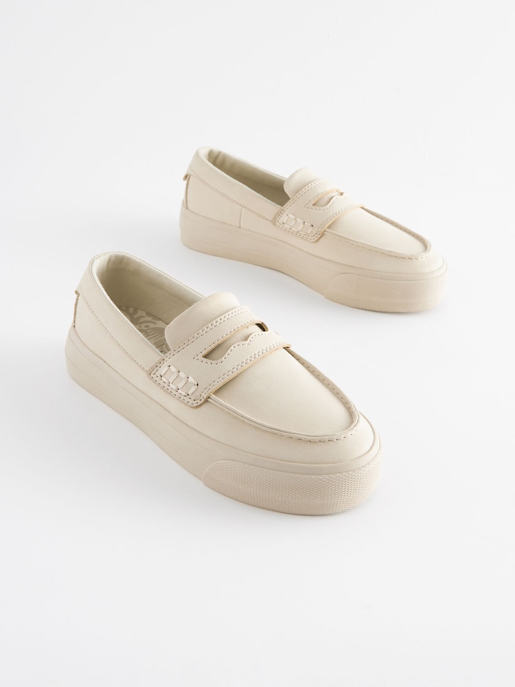 Cream Penny Loafers - Image 1 of 6