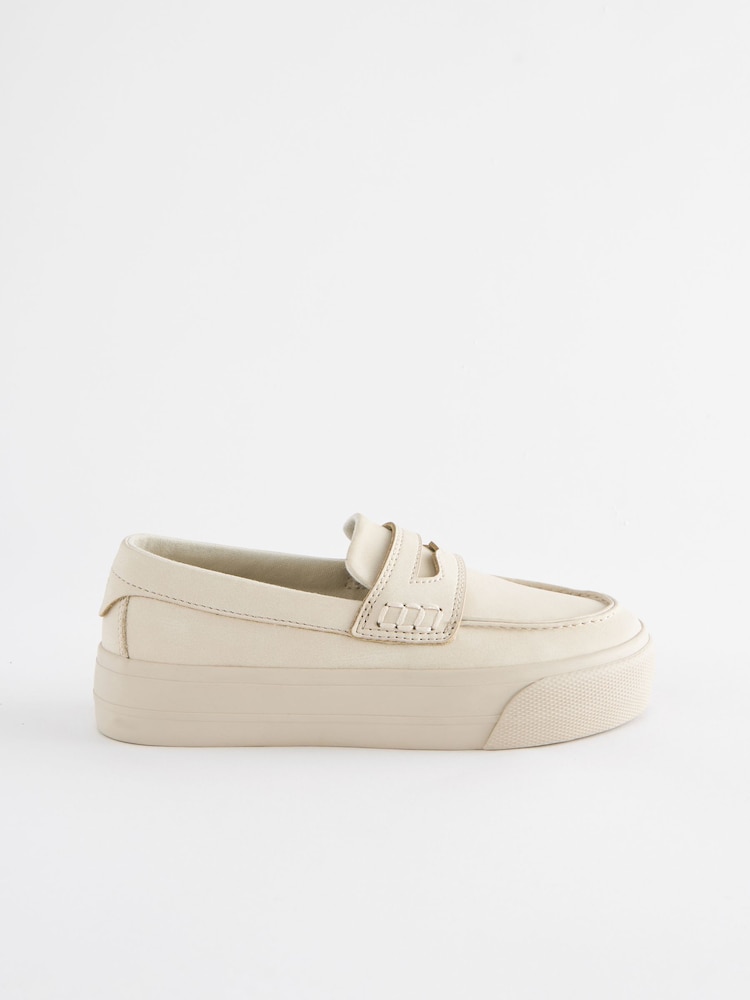 Cream Penny Loafers - Image 2 of 6