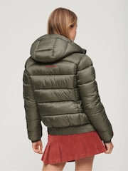 Superdry Green Sports Puffer Bomber Jacket - Image 2 of 6
