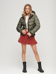 Superdry Green Sports Puffer Bomber Jacket - Image 3 of 6