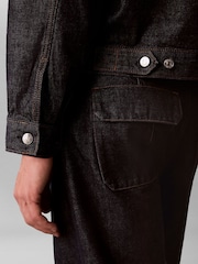 Calvin Klein πτυχωτό τζιν μπουφάν φορτηγατζή - Εικόνα 5 από 5