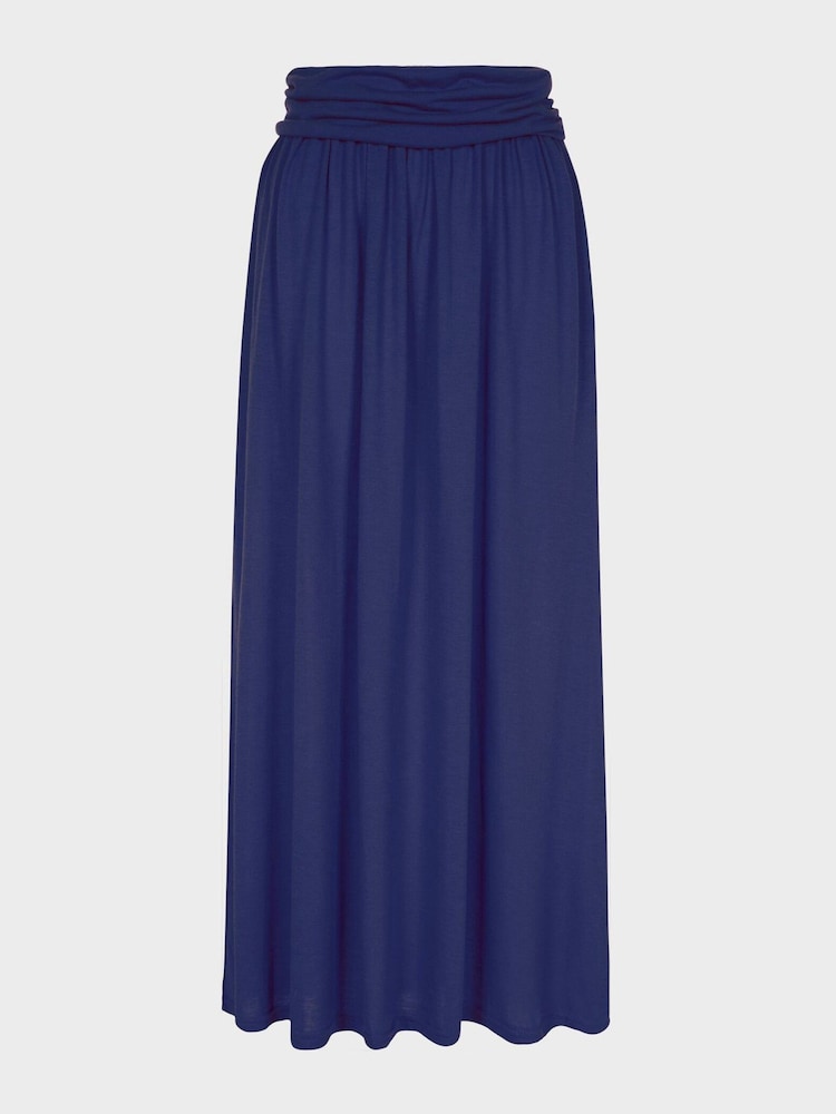 Bleu marine - HotSquash Navy/White Roll Top Maxi Jupe - Image 3 of 3