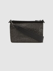 Reiss Black Clementine Embellished Shoulder Bag - Image 4 of 4