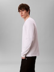 Calvin Klein White Relaxed Monogram T-Shirt - Image 4 of 7