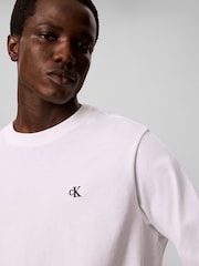 Calvin Klein White Relaxed Monogram T-Shirt - Image 5 of 7