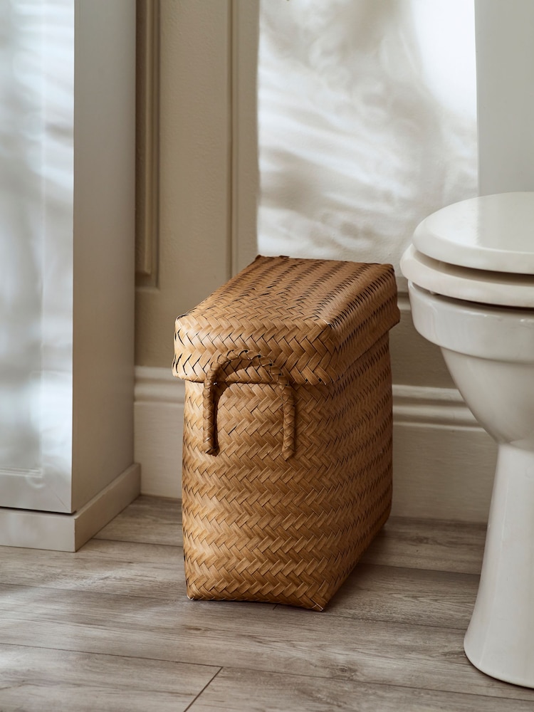 Natural Plastic Wicker Storage Basket - Image 1 of 1
