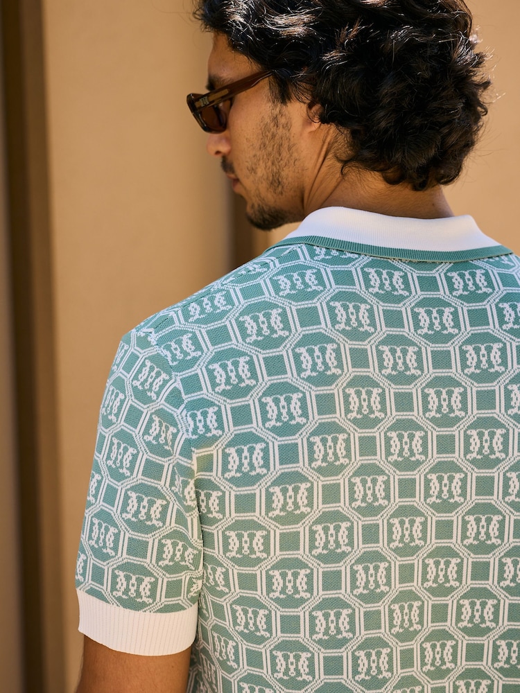 MAUVAIS Monogream Knit Polo Shirt - Изображение 2 6