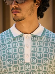 MAUVAIS Monogream Knit Polo Shirt - Изображение 3 6